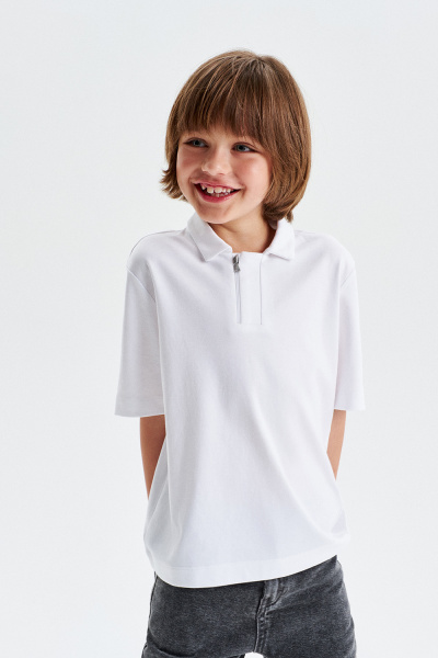 Футболка-поло из хлопка Supima cotton (SSLSB-428-14201-200) Silver spoon