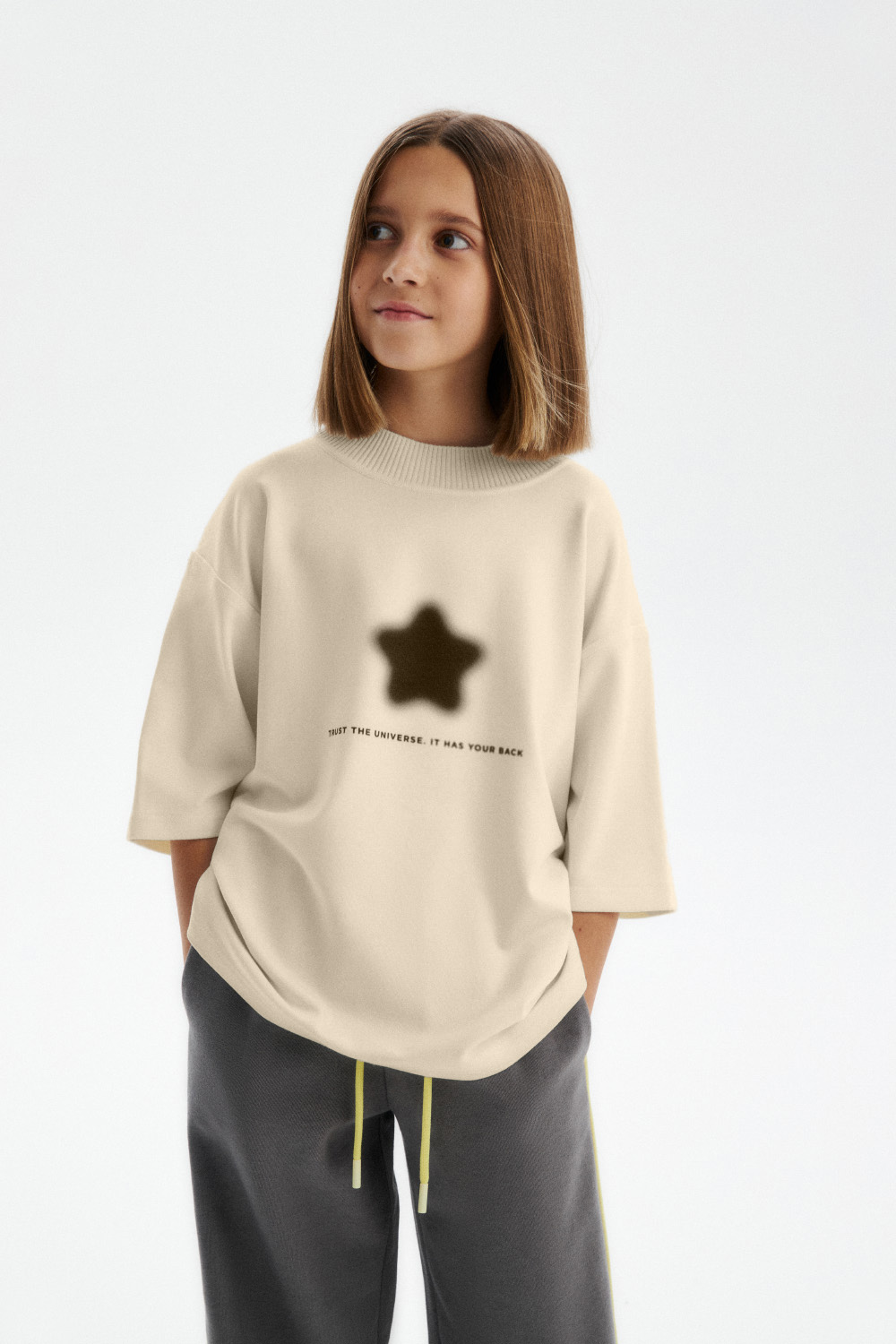 Футболка с peach-эффектом (SSLWU-548-38403N-716) Silver spoon