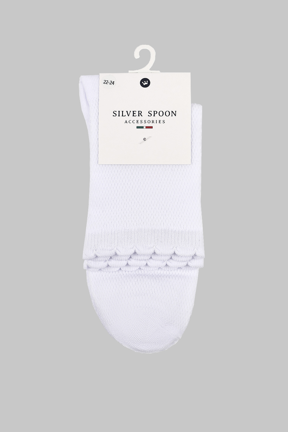 Хлопковые ажурные носки (SAFSG-019-29203-200) Silver spoon