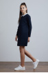Платье с воротничком из трикотажа milano jersey (SSFSG-928-23607-309) Silver spoon
