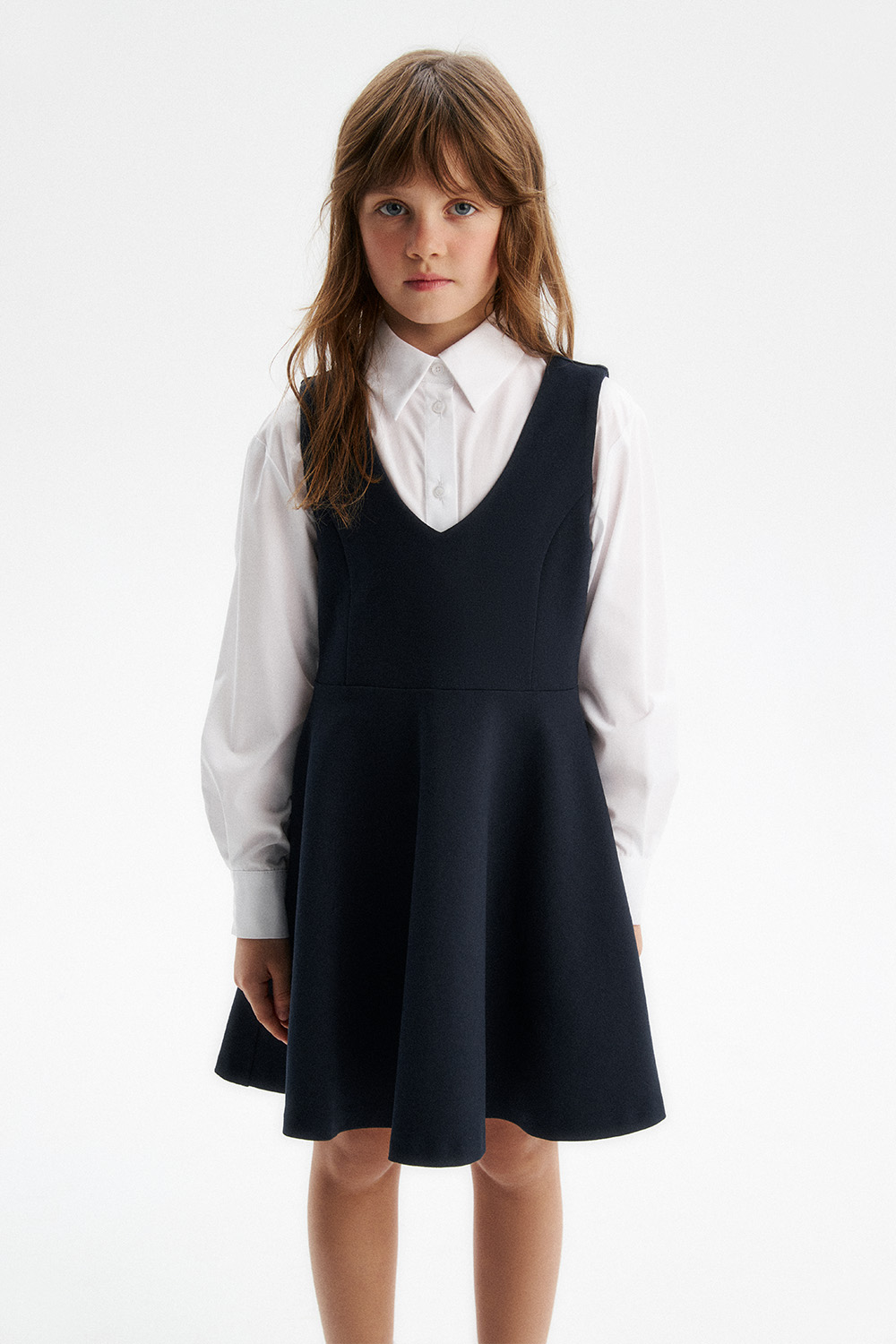 Сарафан из Milano jersey приталенный (SSFSG-528-23722-309) Silver spoon