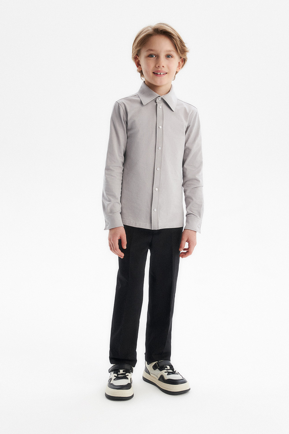 Сорочка slim из хлопкового трикотажа (SSFSB-548-14414-803) Silver spoon