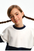 Свитшот  "Color block" из трикотажа "Milano Jersey" (SSLWG-328-28204-309) Silver spoon