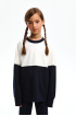 Свитшот  "Color block" из трикотажа "Milano Jersey" (SSLWG-328-28204-309) Silver spoon