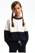 Свитшот  "Color block" из трикотажа "Milano Jersey" (SSLWG-328-28204-309) Silver spoon