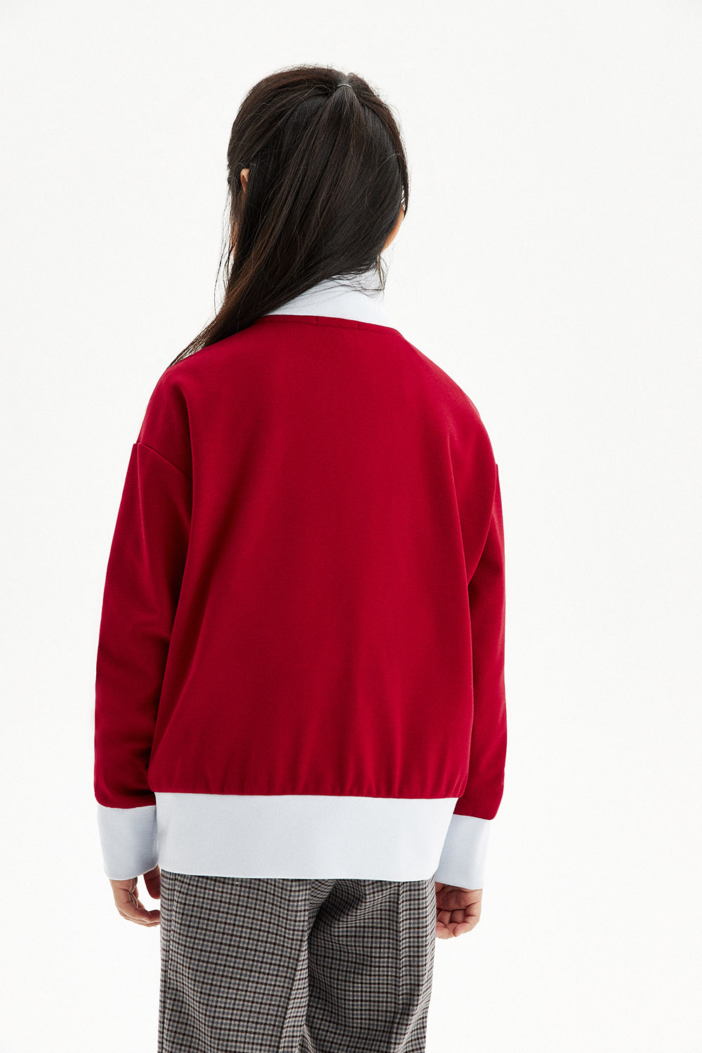 Толстовка в стиле color block из трикотажа milano jersey (SSLWG-228-24416-414) Silver spoon