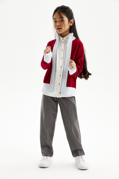 Толстовка в стиле color block из трикотажа milano jersey (SSLWG-228-24416-414) Silver spoon