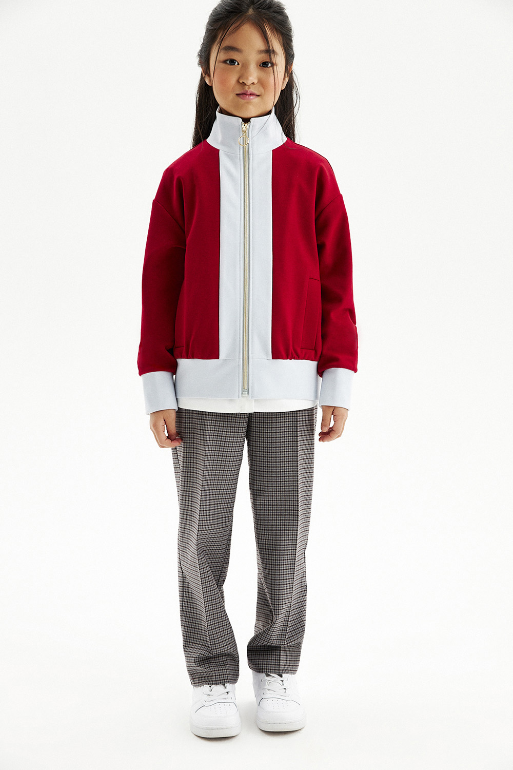 Толстовка в стиле color block из трикотажа milano jersey (SSLWG-228-24416-414) Silver spoon