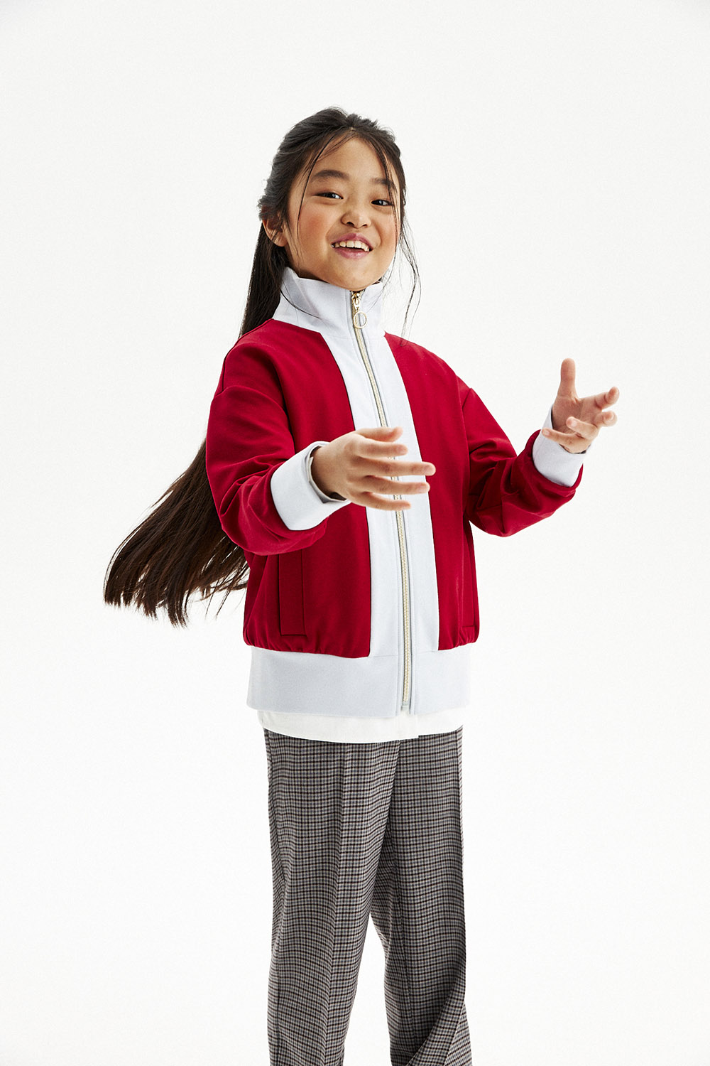 Толстовка в стиле color block из трикотажа milano jersey (SSLWG-228-24416-414) Silver spoon