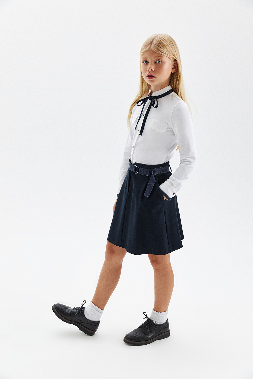 Юбка-трапеция из трикотажа milano jersey (SSFSMG-128-26514-309) Silver spoon