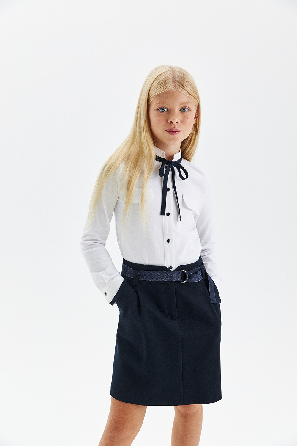 Юбка-трапеция из трикотажа milano jersey (SSFSMG-128-26514-309) Silver spoon