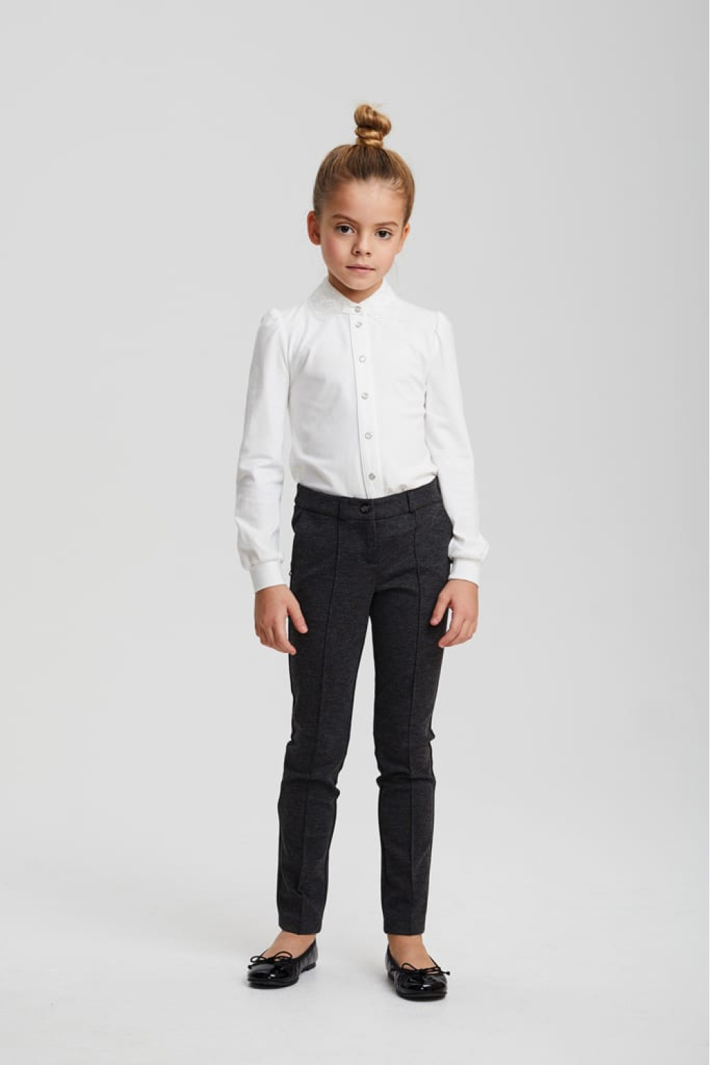 Зауженные брюки из трикотажа milano (SSFSG-028-26010-804) Silver spoon