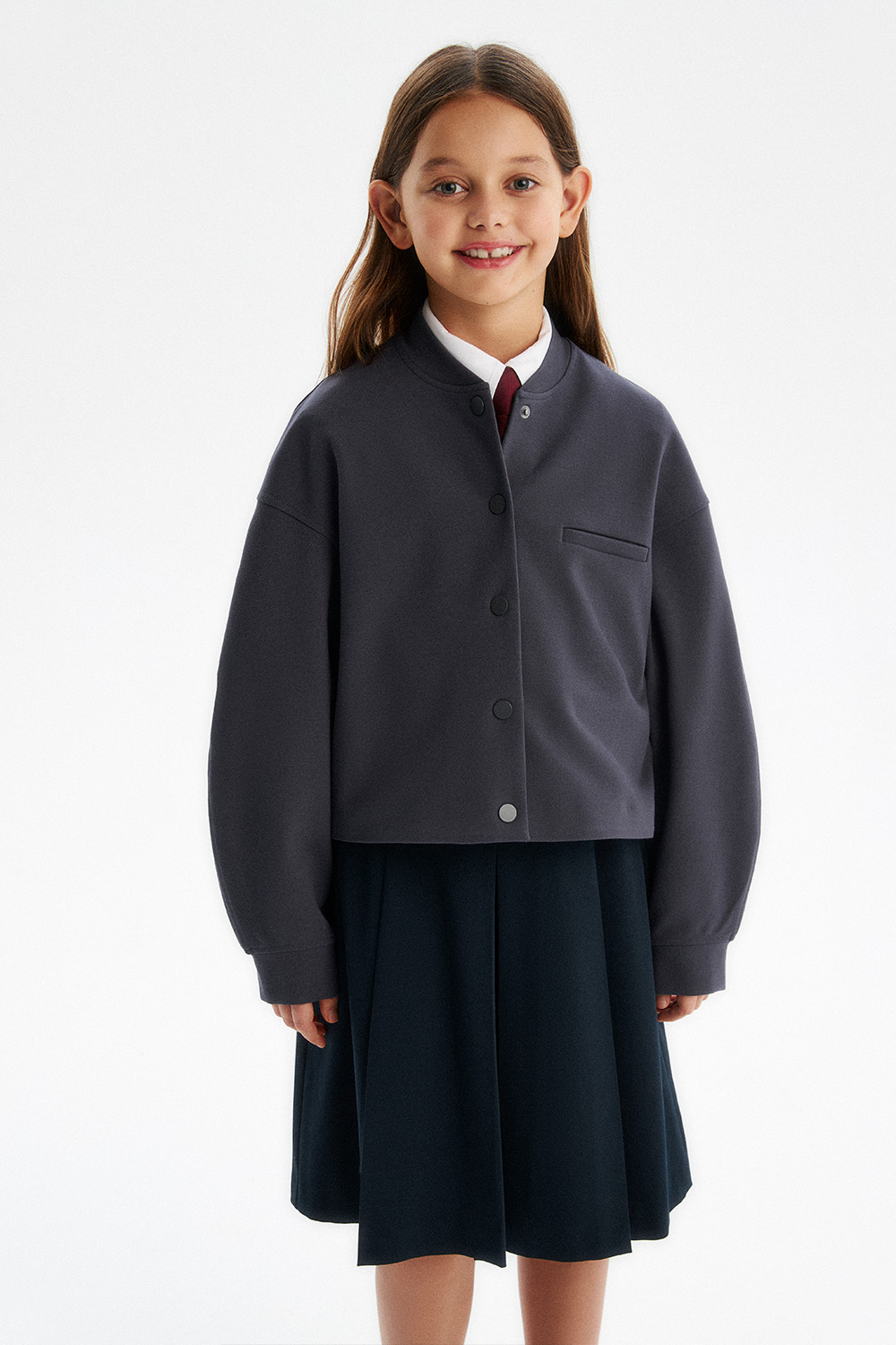 Жакет-бомбер из трикотажа Milano jersey (SSFSG-528-23215-821) Silver spoon