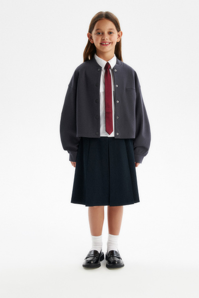Жакет-бомбер из трикотажа Milano jersey (SSFSG-528-23215-821) Silver spoon