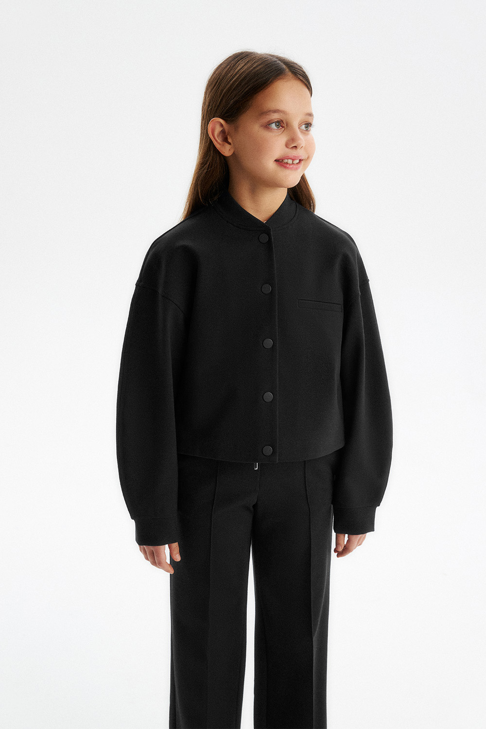Жакет-бомбер из трикотажа Milano jersey (SSFSG-528-23215-112) Silver spoon